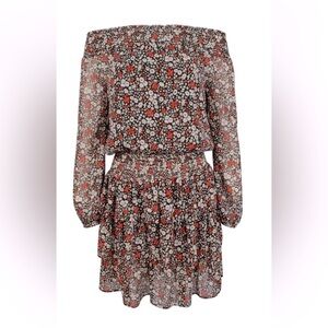 Michael Kors Women's Brooks Off Shoulder Floral Dress Size Large EUC